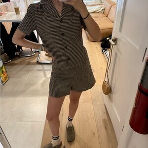 NWT Rihoas brown gingham matching set! 🤎